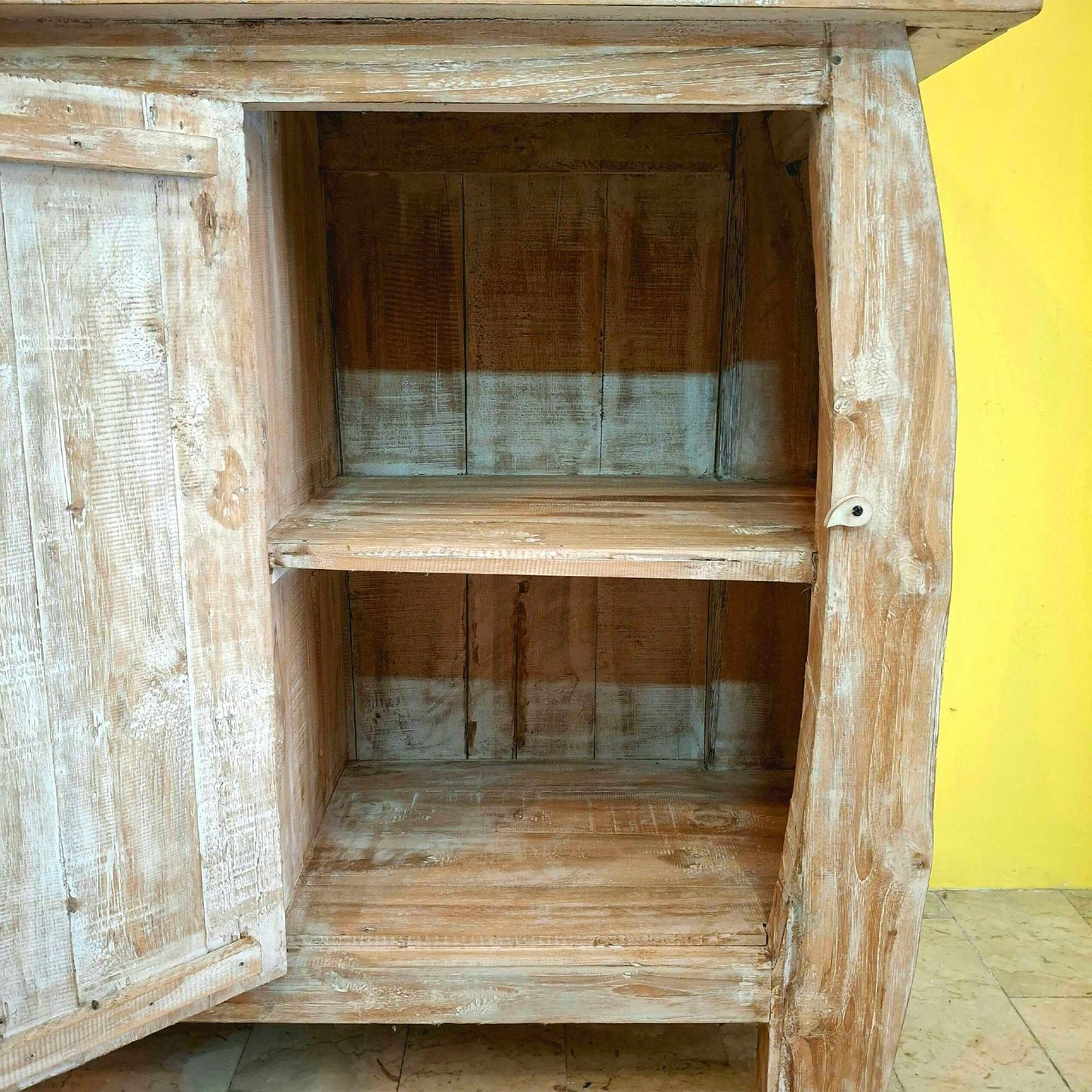Buffet etnico madia intagliata in legno teak shabby chic