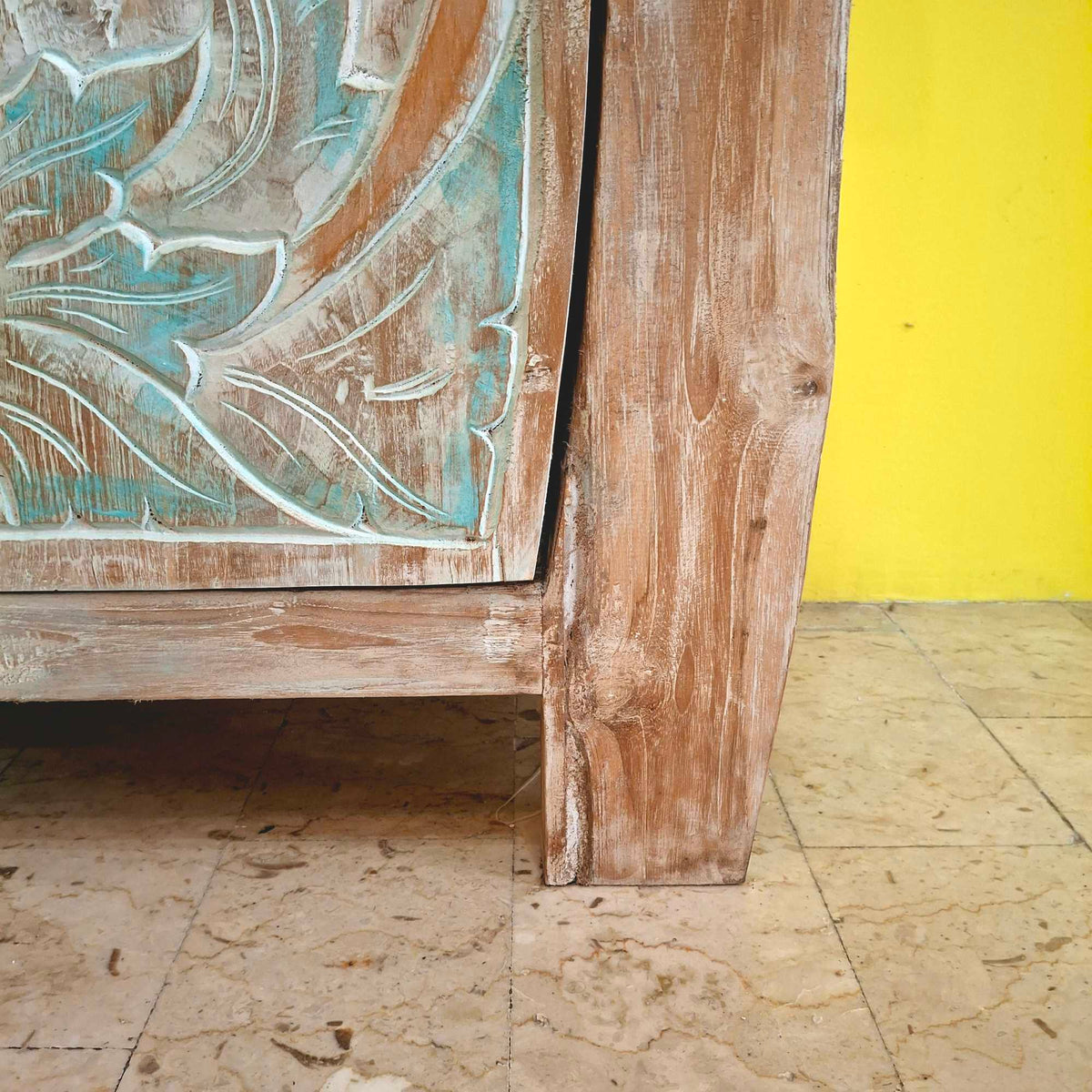 Buffet etnico madia pagoda in legno teak shabby
