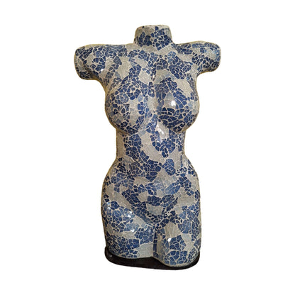 Busto di venere lampada tavolo abatjour in vetro bianca/blu - ETNICBAY