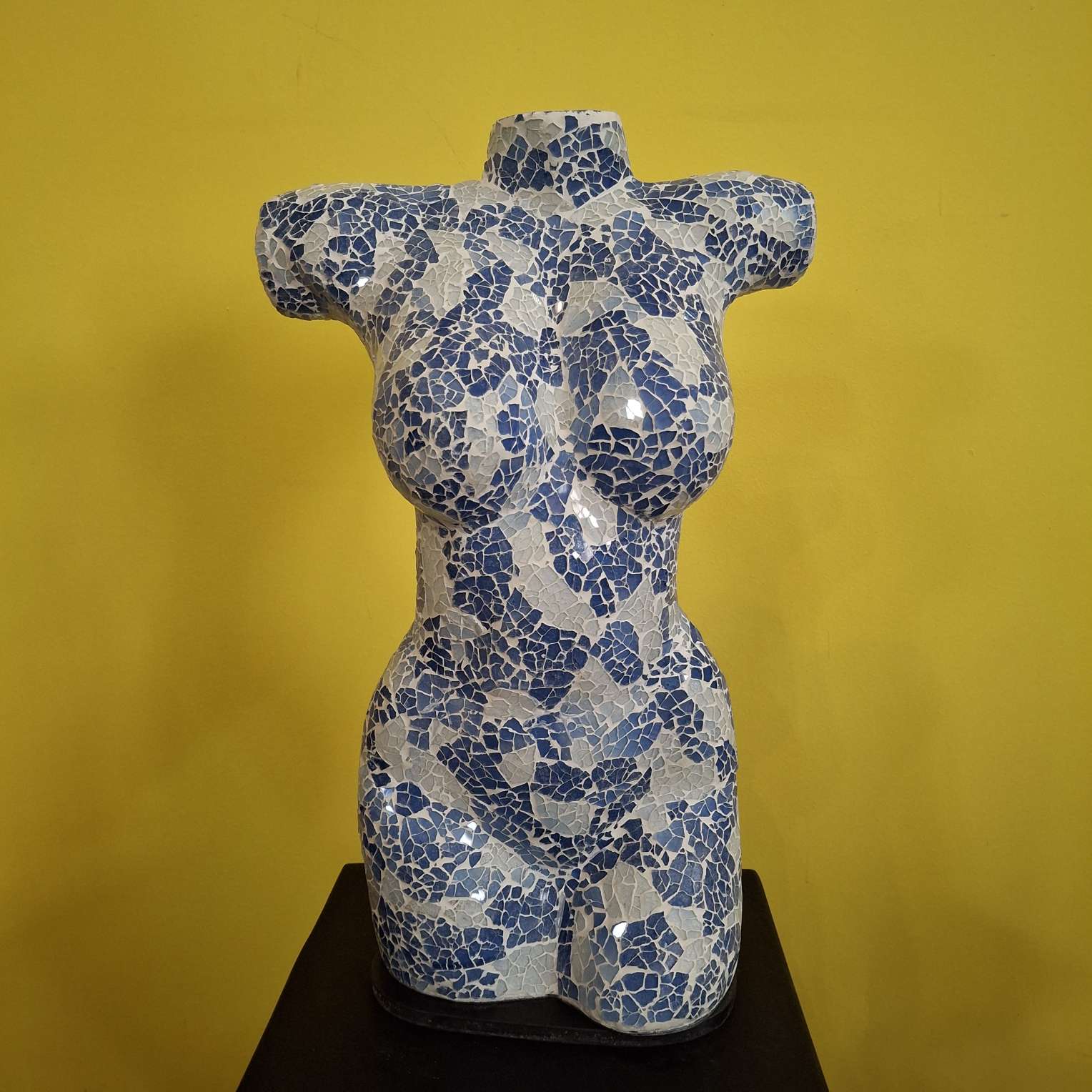 Busto di venere lampada tavolo abatjour in vetro bianca/blu - ETNICBAY