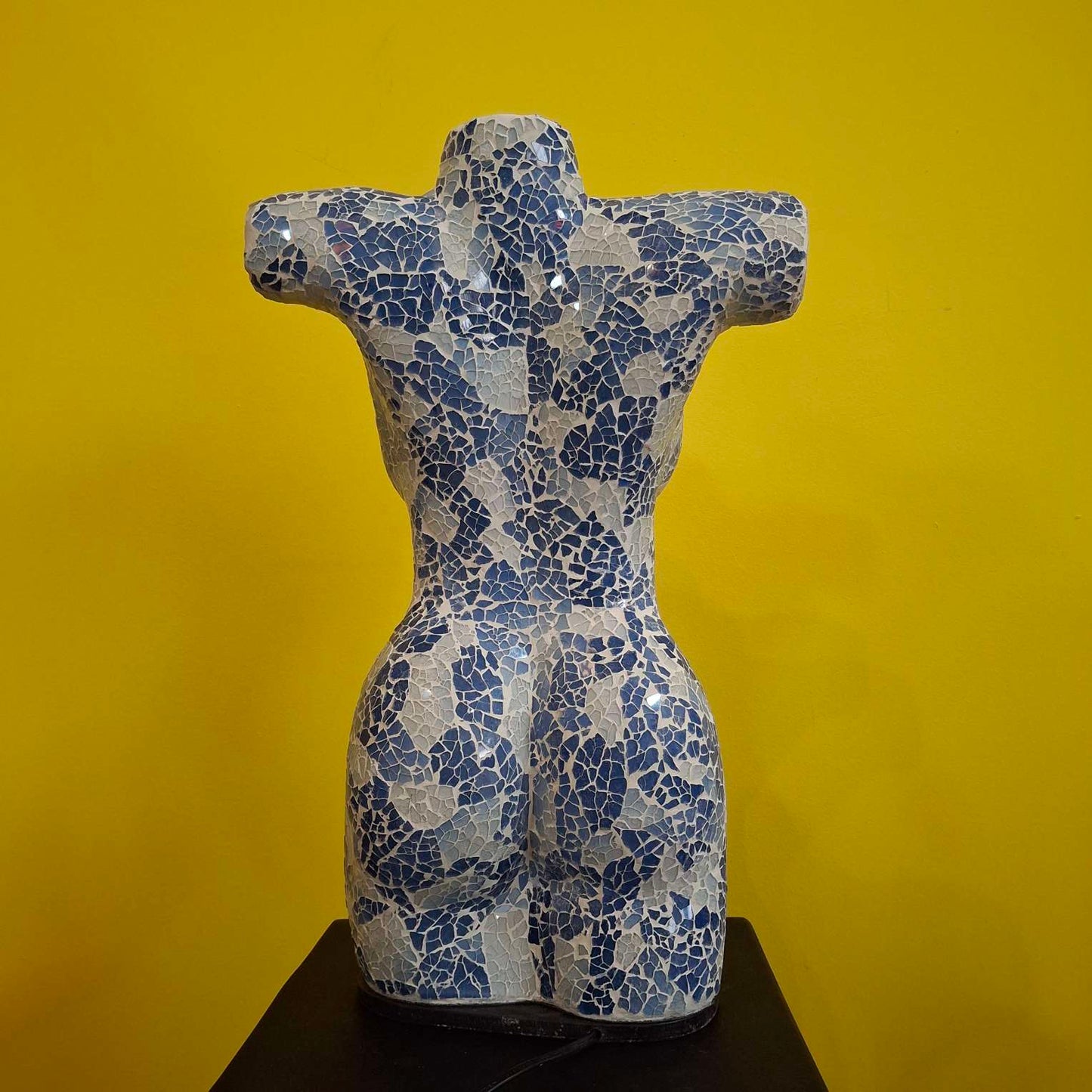 Busto di venere lampada tavolo abatjour in vetro bianca/blu - ETNICBAY