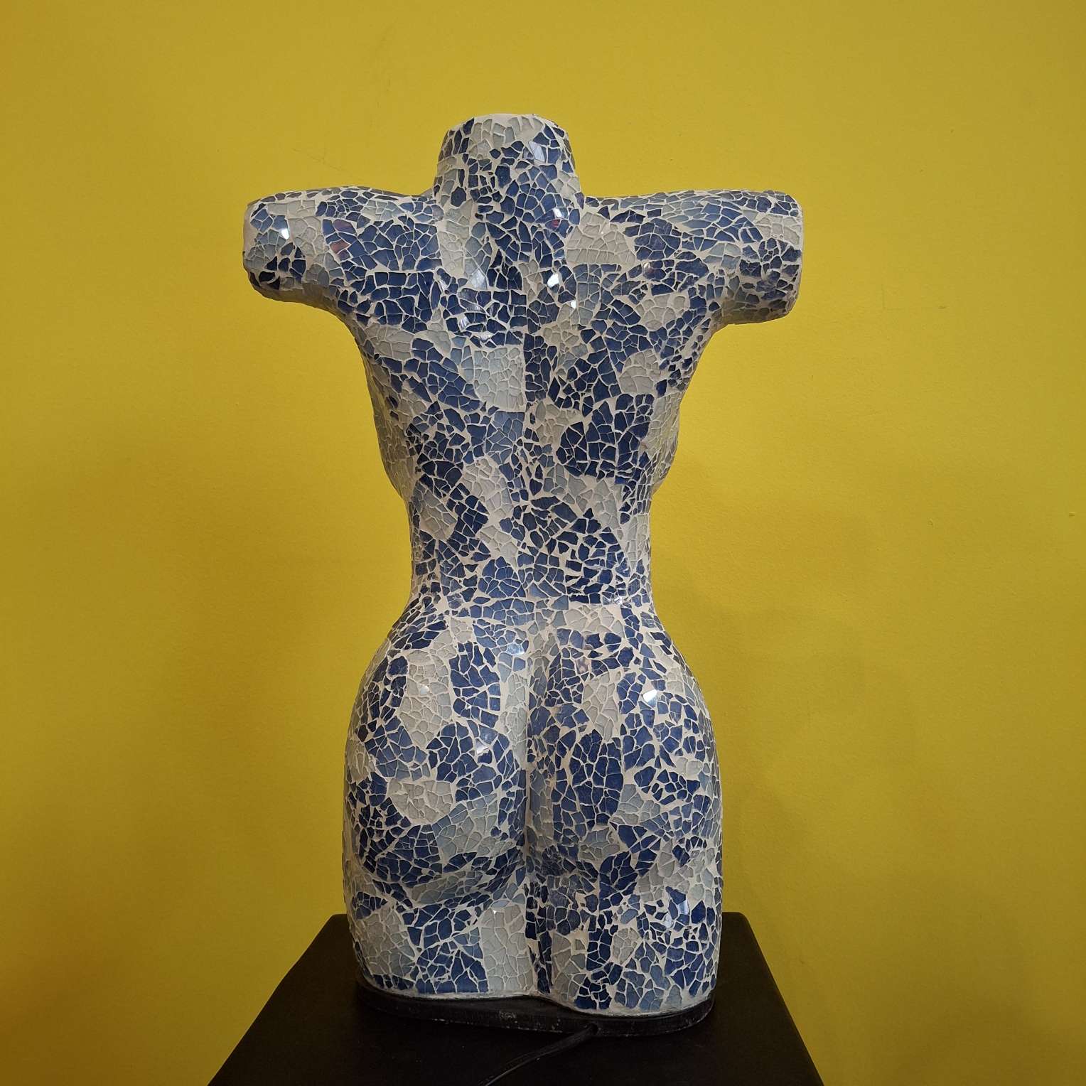 Busto di venere lampada tavolo abatjour in vetro bianca/blu - ETNICBAY