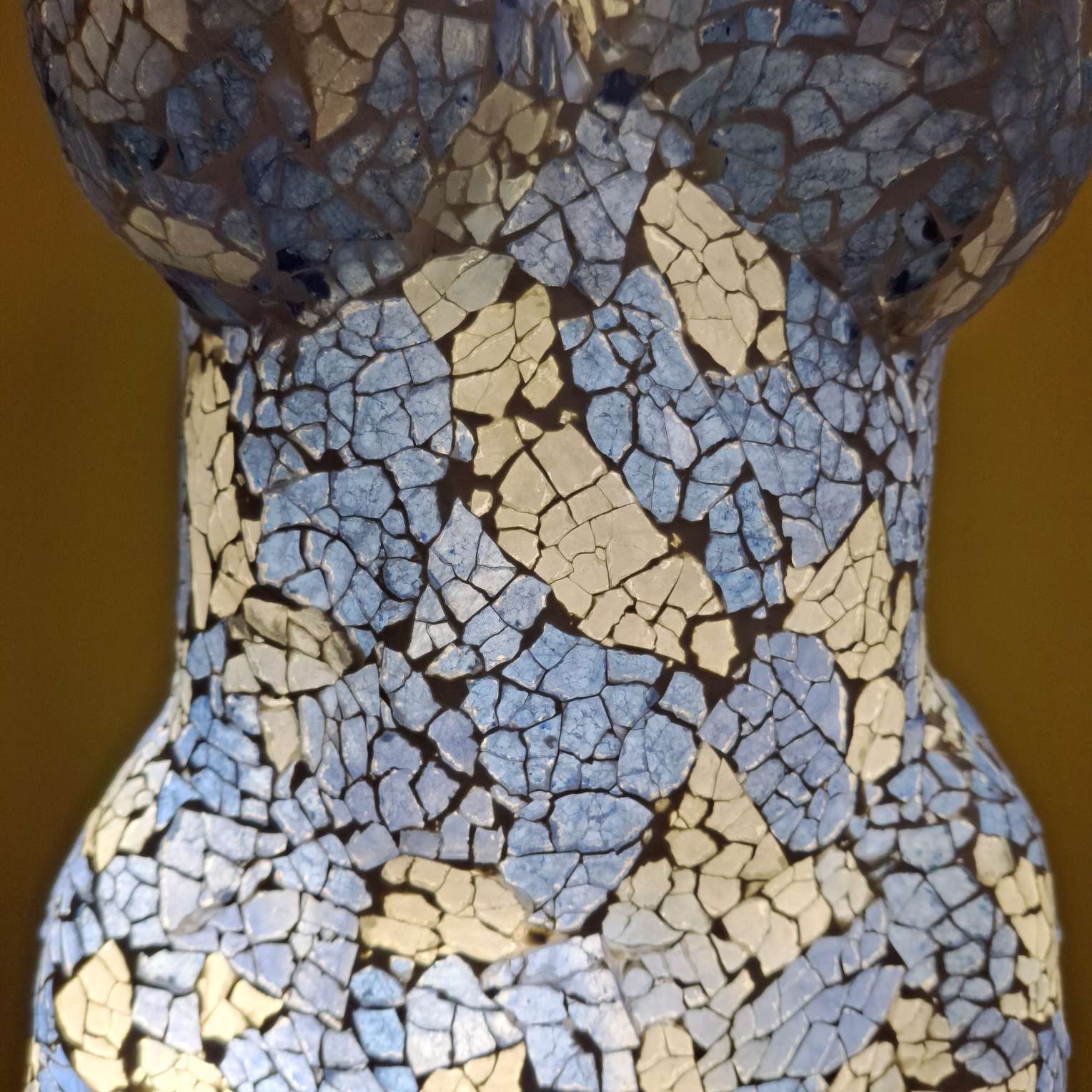 Busto di venere lampada tavolo abatjour in vetro bianca/blu - ETNICBAY