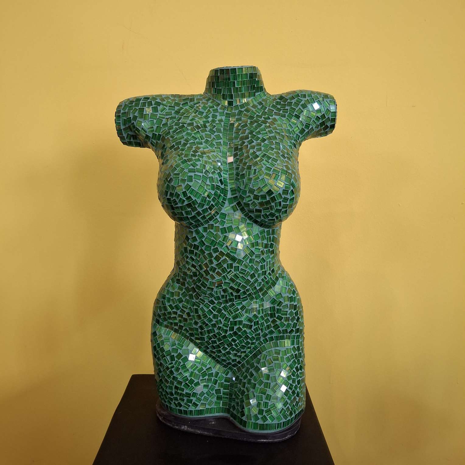 Busto di venere lampada tavolo abatjour in vetro verde - ETNICBAY