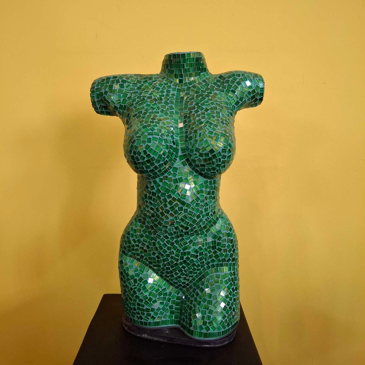 Lampada etnica Busto di donna abatjour in vetro
