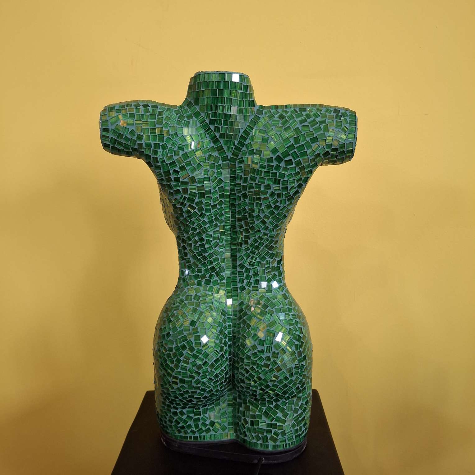 Busto di venere lampada tavolo abatjour in vetro verde - ETNICBAY