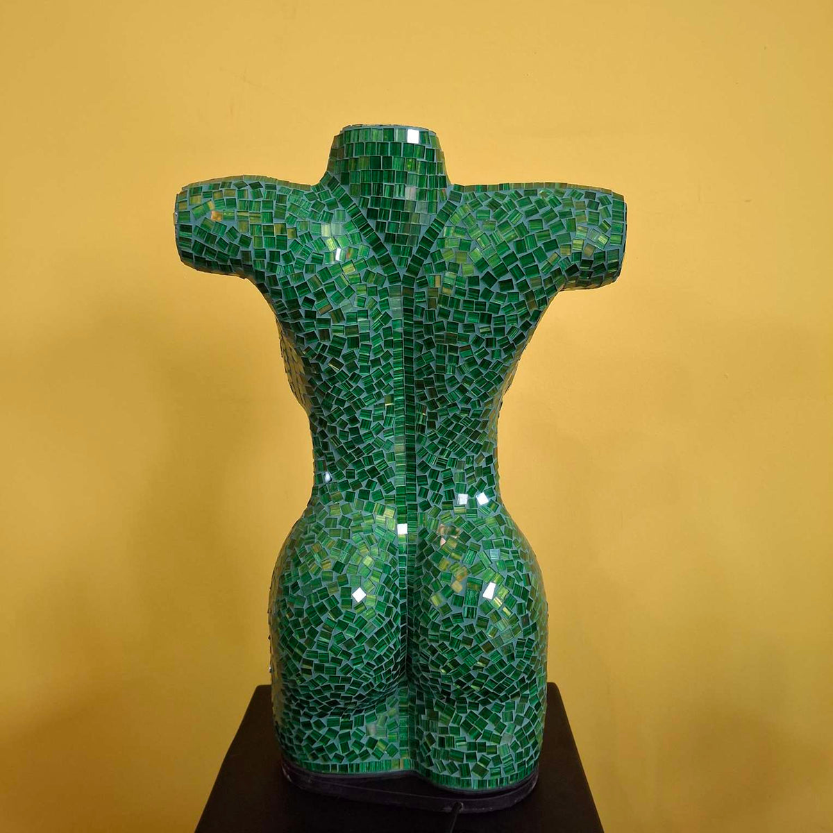 Lampada etnica Busto di donna abatjour in vetro