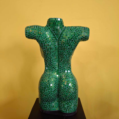 Busto di venere lampada tavolo abatjour in vetro verde - ETNICBAY