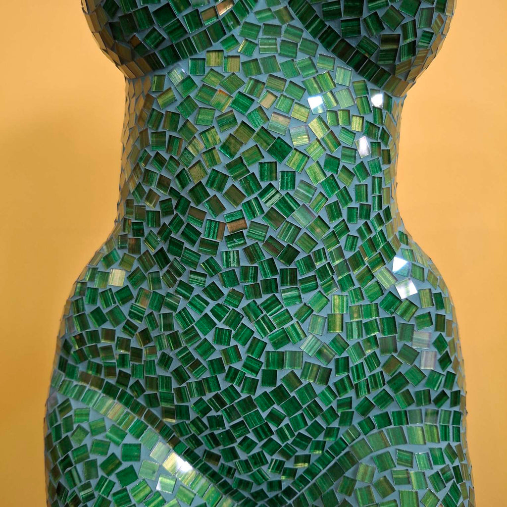 Lampada etnica Busto di donna abatjour in vetro
