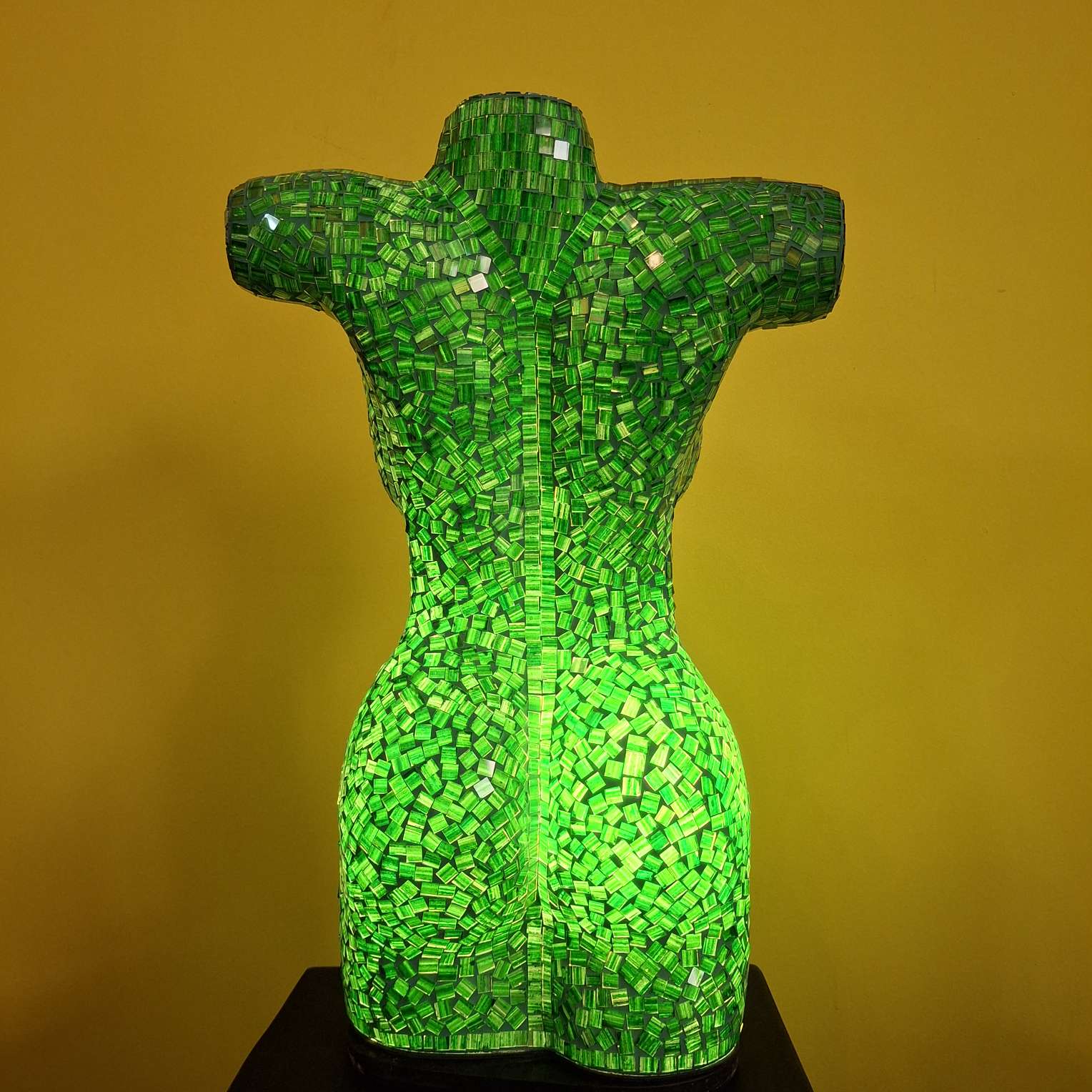 Busto di venere lampada tavolo abatjour in vetro verde - ETNICBAY