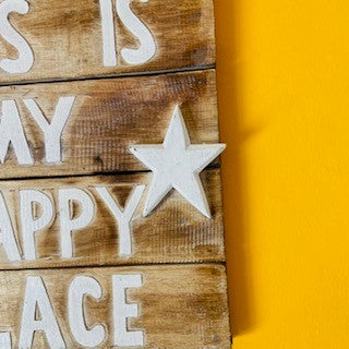 Tavola Deco My Happy Place Stelle Rilievo - ETNICBAY