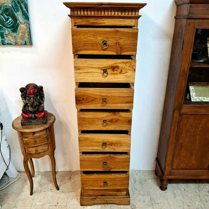 Cassettiera etnica 8 cassetti in legno teak