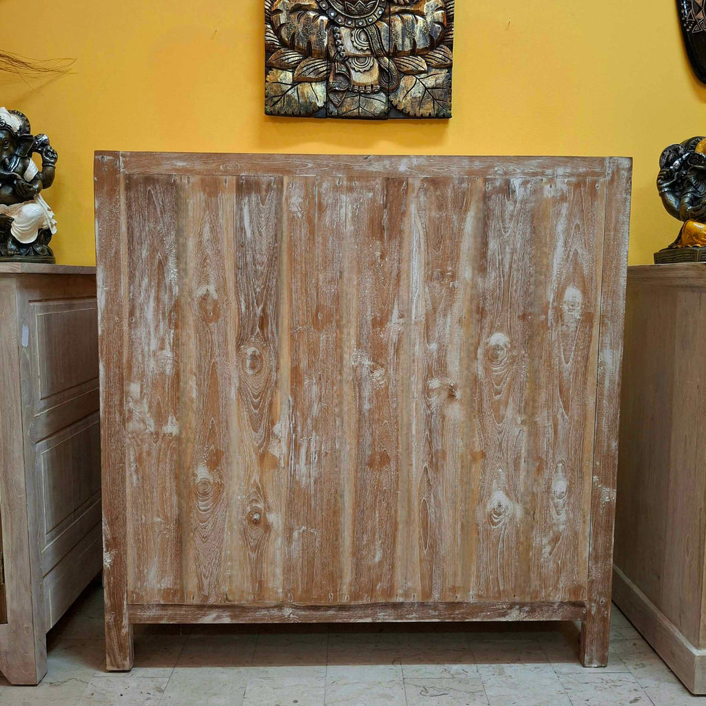Cassettiera etnica in teak mobile shabby chic