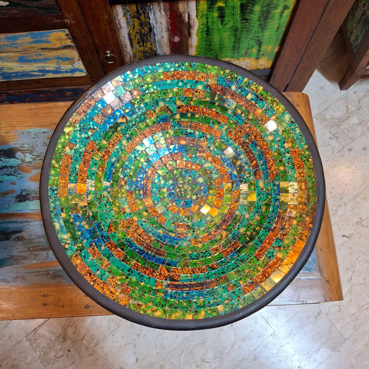 Centro Tavola Piatto Svuota Tasche Mosaico Vetro - ETNICBAY