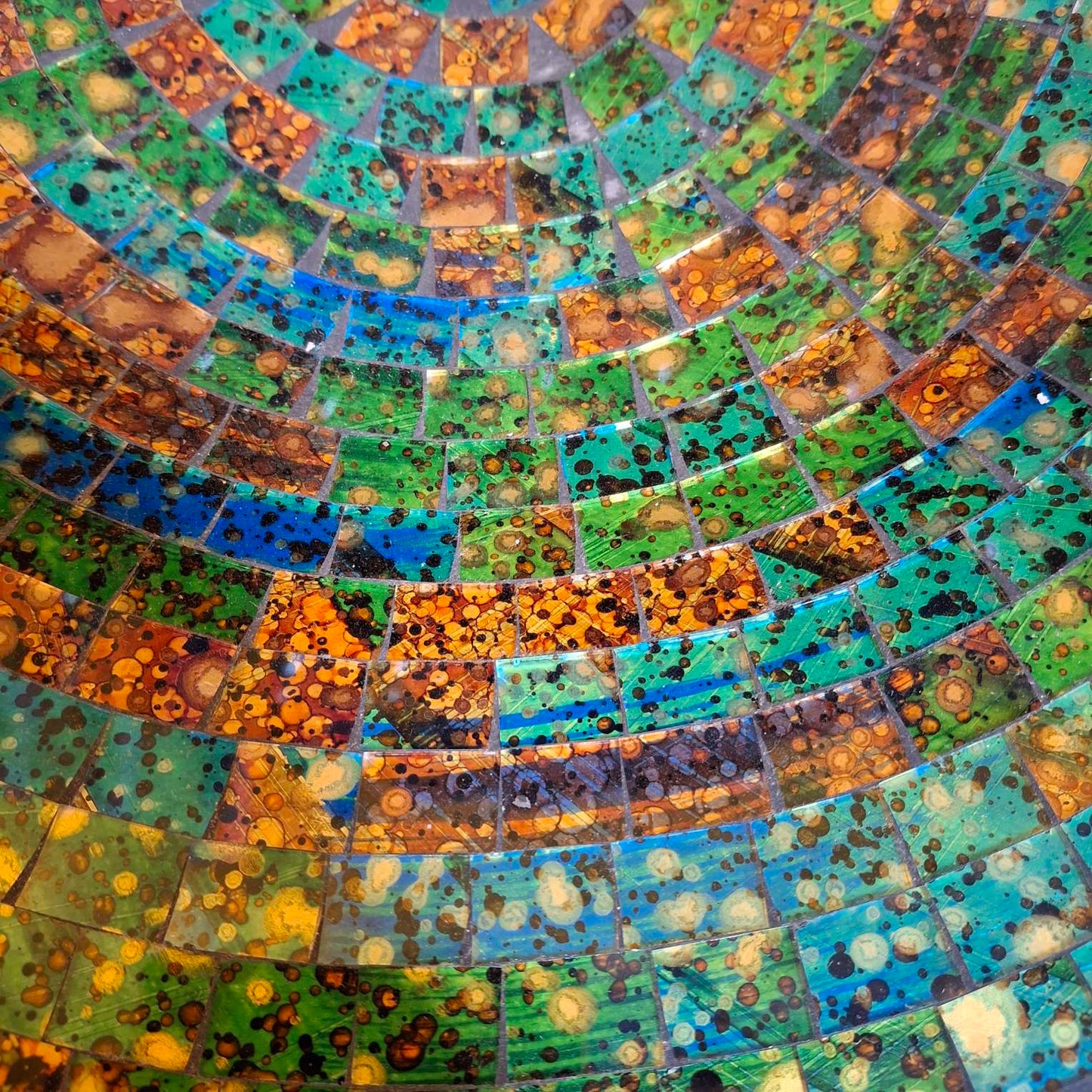 Centerpiece Plate Empty Pockets Mosaic Glass
