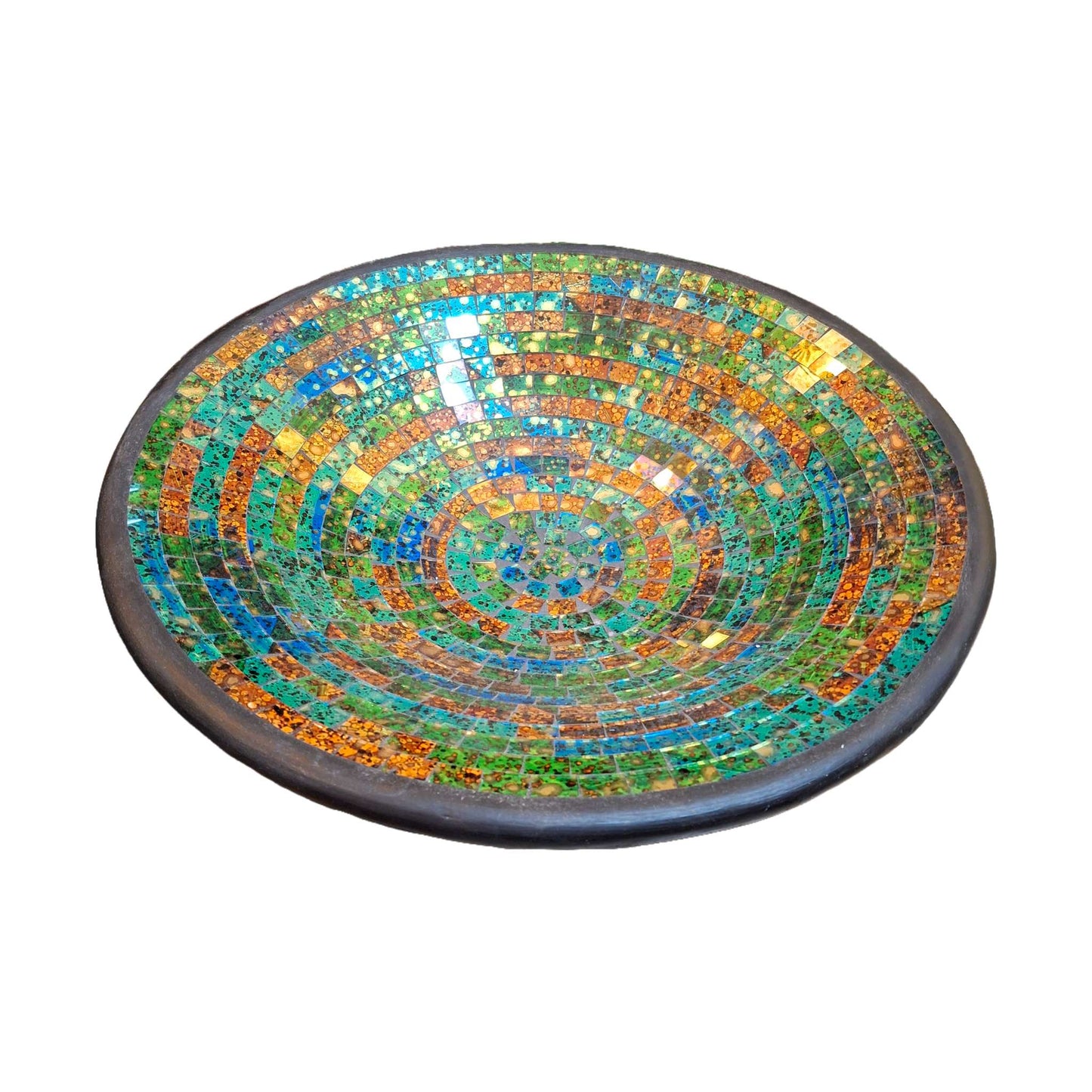 Centerpiece Plate Empty Pockets Mosaic Glass
