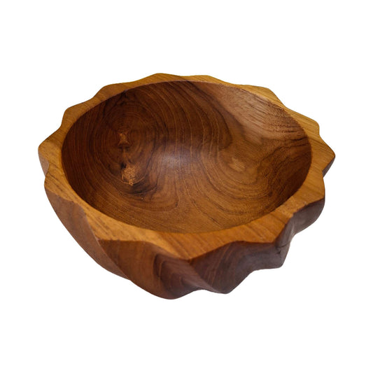 Coupe à fruits en spirale en bois