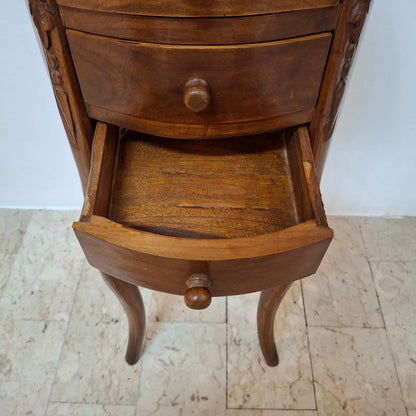 Table de chevet vintage en bois de teck