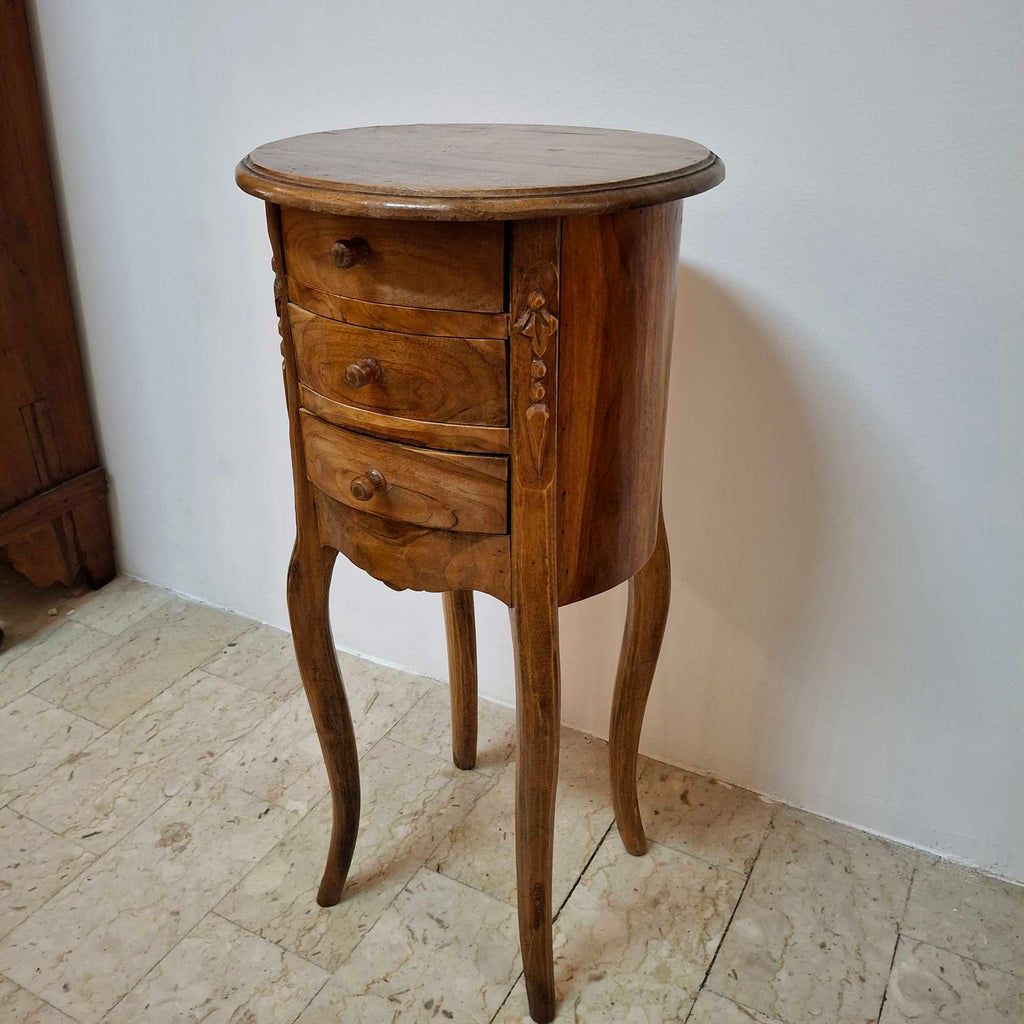 Comodino in legno teak mobiletto vintage - ETNICBAY