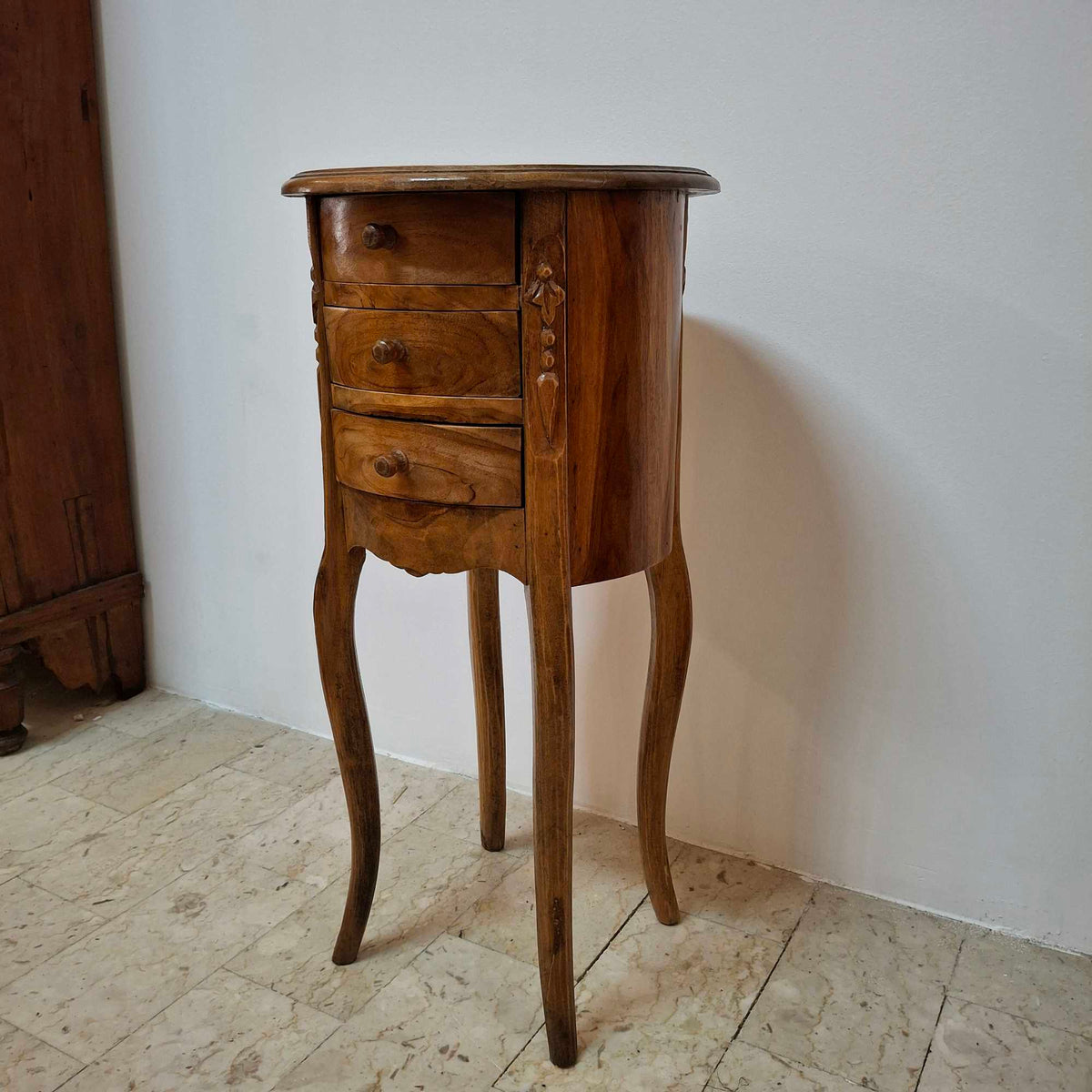 Comodino in legno teak mobiletto vintage - ETNICBAY