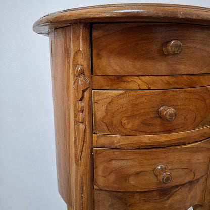 Table de chevet vintage en bois de teck