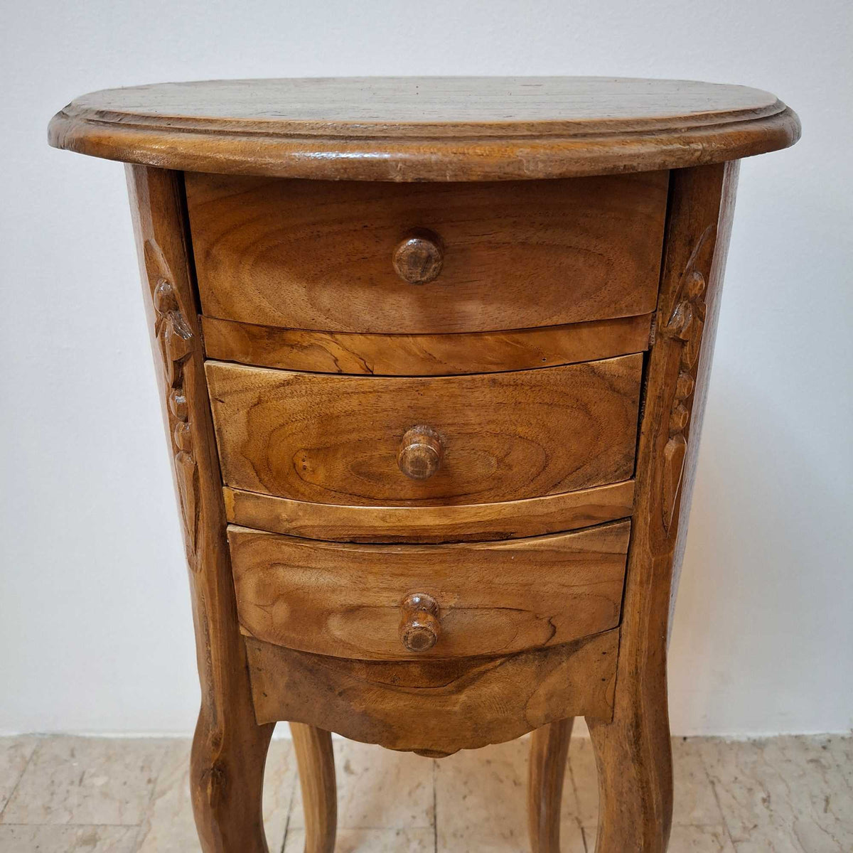 Comodino in legno teak mobiletto vintage - ETNICBAY
