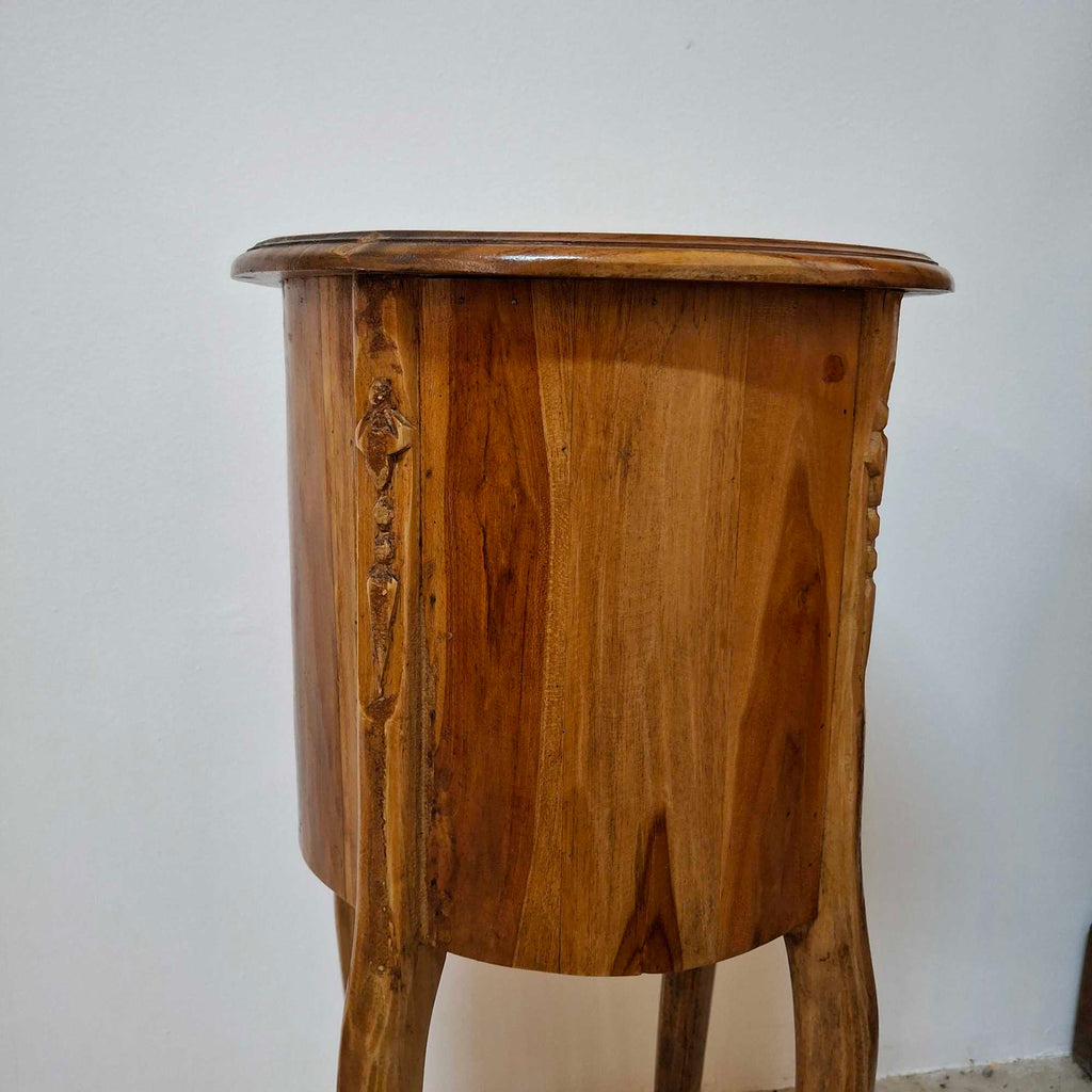 Comodino in legno teak mobiletto vintage - ETNICBAY