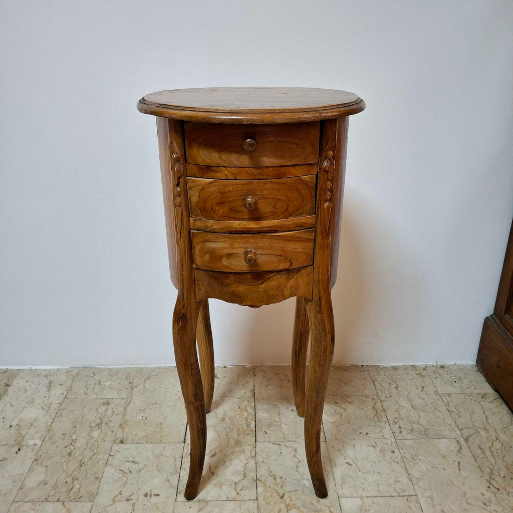 Comodino in legno teak mobiletto vintage - ETNICBAY