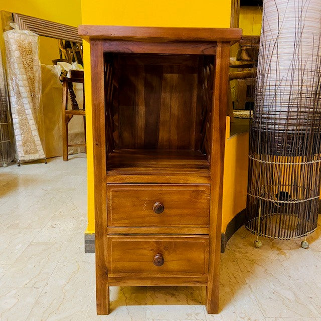 Comodino etnico in teak mobiletto design moderno - ETNICBAY