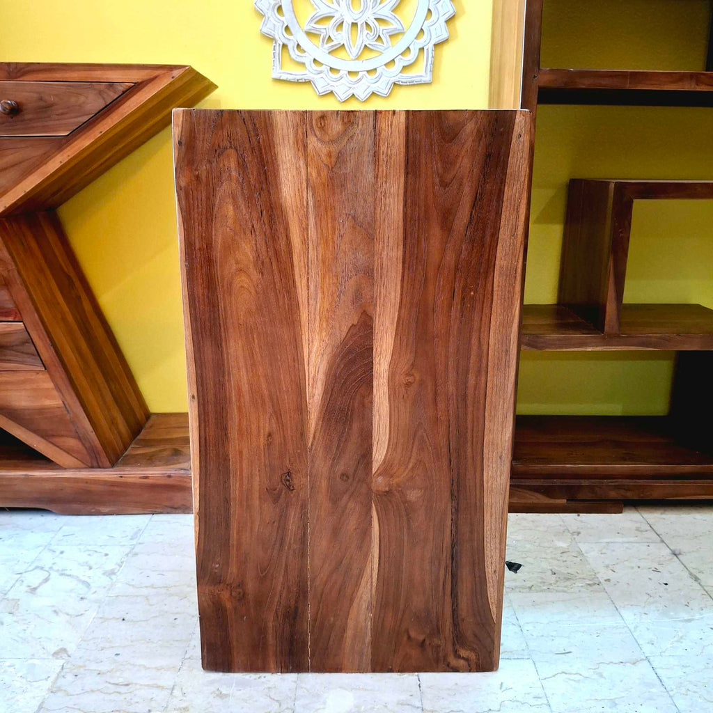 Comodino etnico in legno teak mobiletto bagno