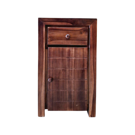 Comodino etnico in legno teak stile minimal