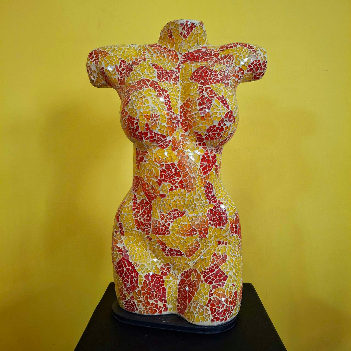 Lampada etnica busto di venere abatjour in vetro