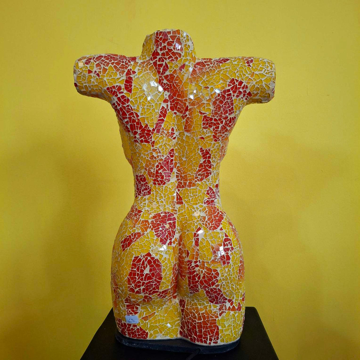 Lampada etnica busto di venere abatjour in vetro