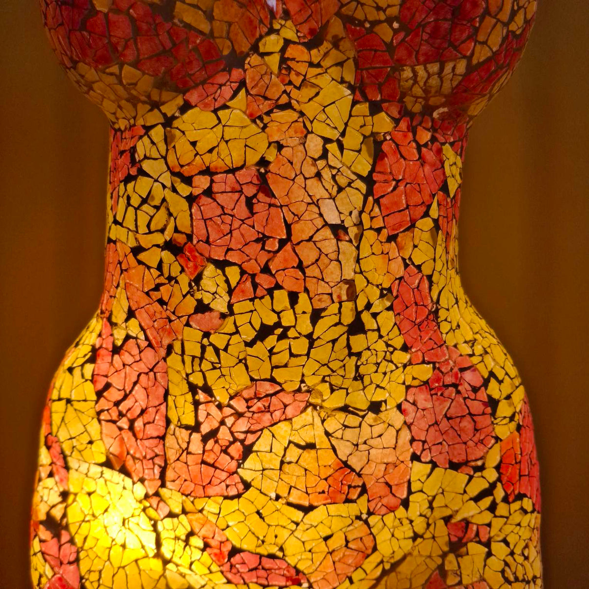 Lampada etnica busto di venere abatjour in vetro