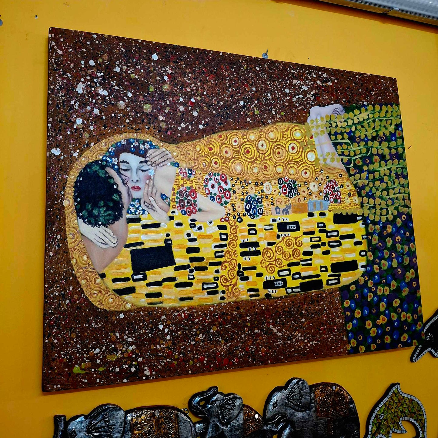 Il Bacio dipinto di Gustav Klimt quadro etnico