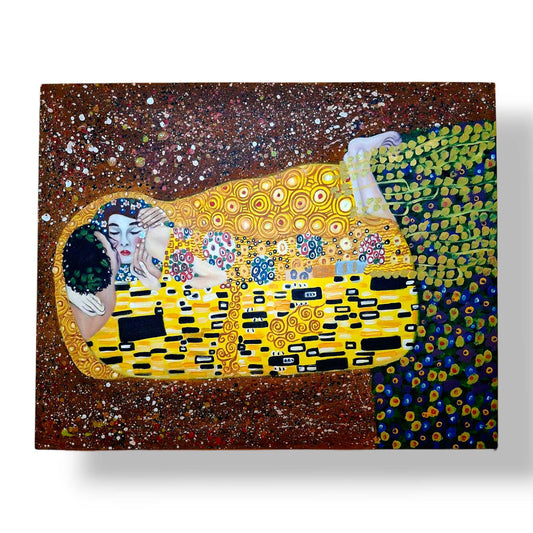 Il Bacio dipinto di Gustav Klimt quadro etnico