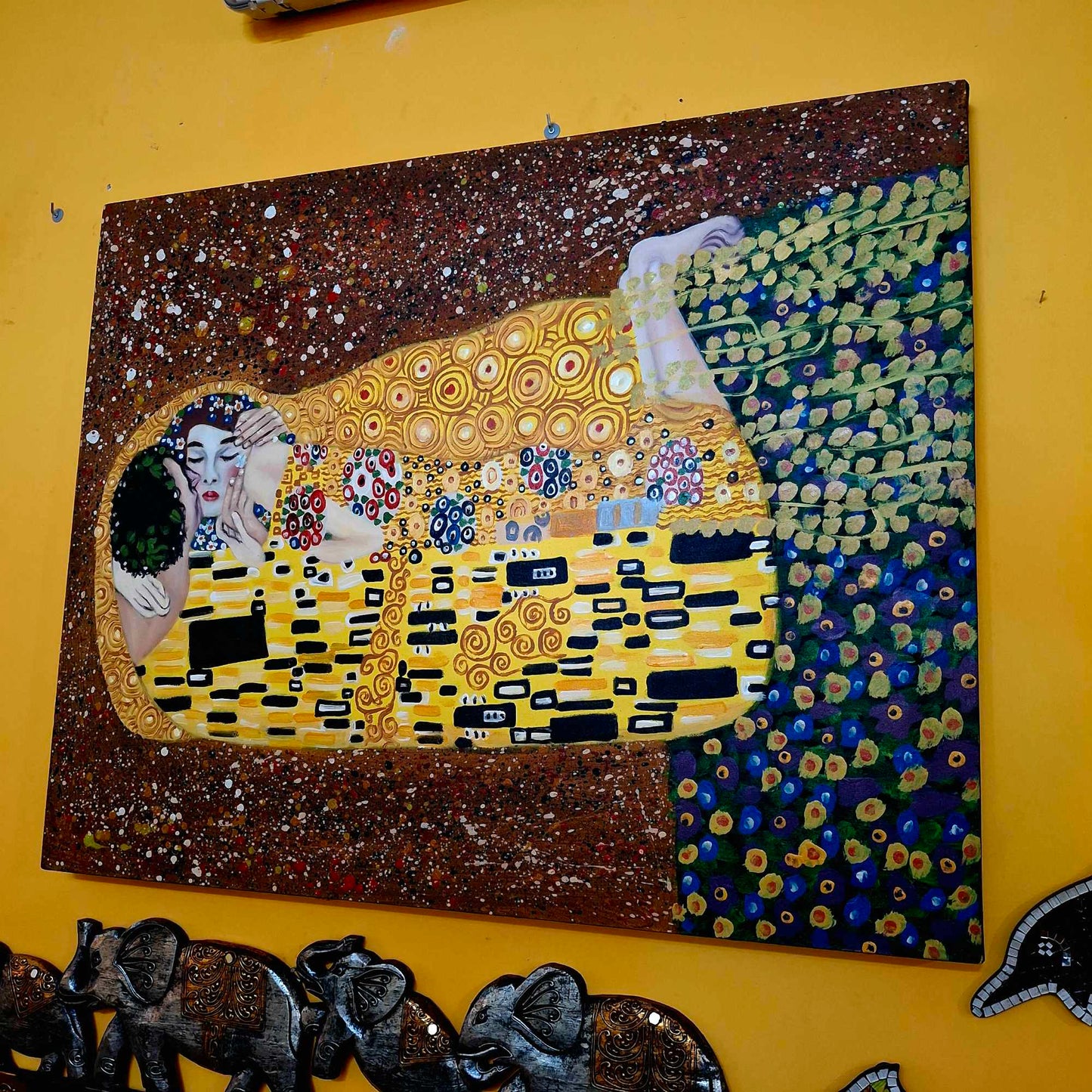 Il Bacio dipinto di Gustav Klimt quadro etnico