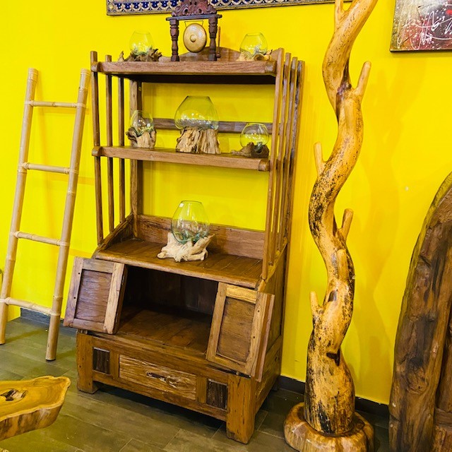 Credenza stile wabi sabi mobile libreria etnica - ETNICBAY