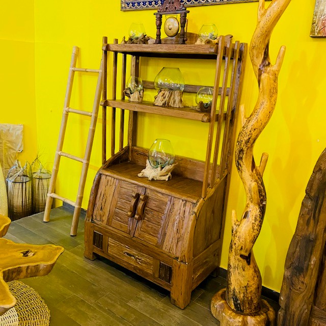 Credenza stile wabi sabi mobile libreria etnica - ETNICBAY