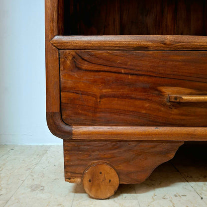 Credenza vetrinetta vintage anni 60 70 legno teak