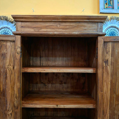 Credenza alta in legno teak mobile etnico