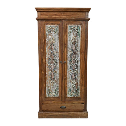 Credenza alta in legno teak mobile etnico