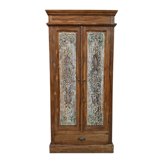 Credenza alta in legno teak mobile etnico
