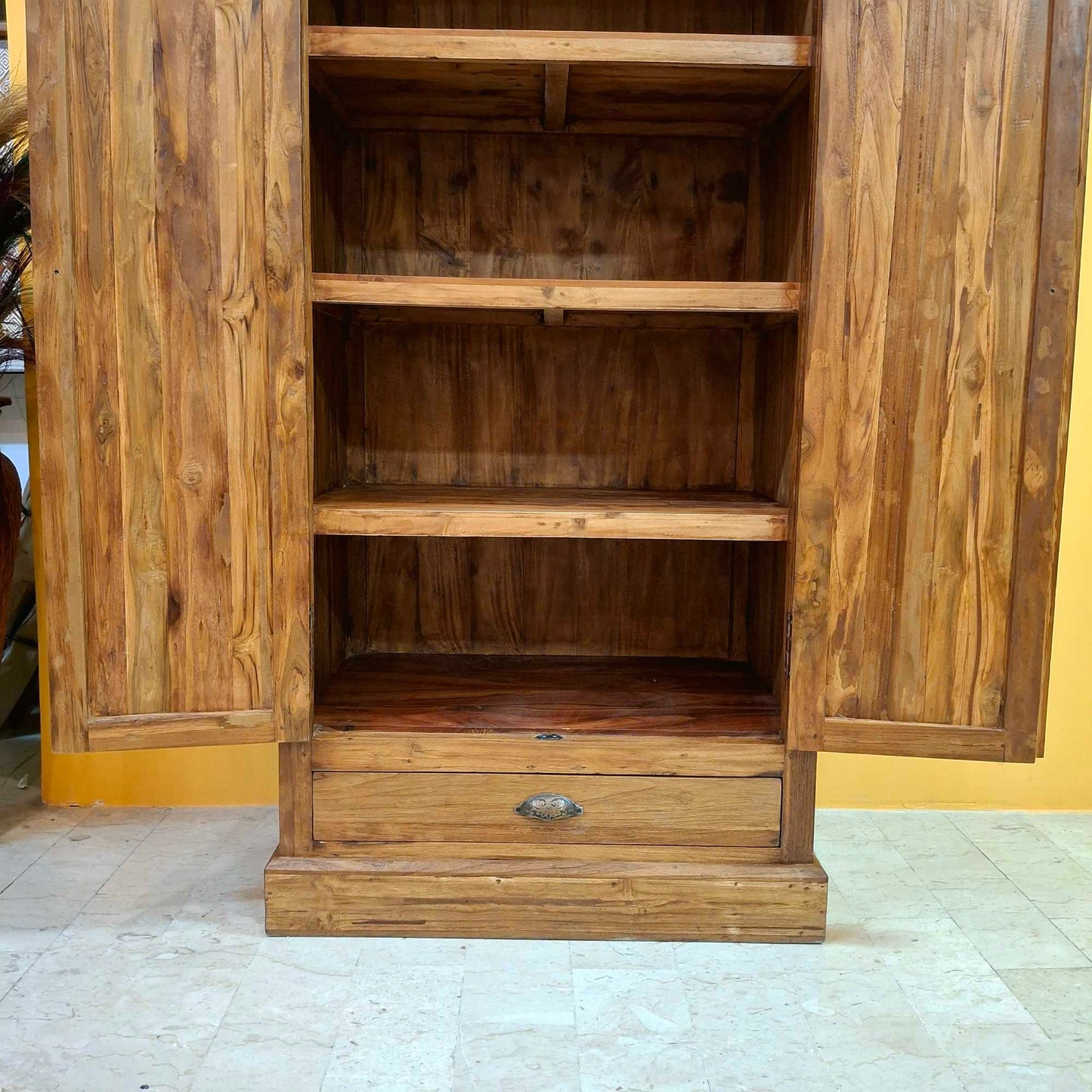 Credenza alta in legno teak mobile etnico