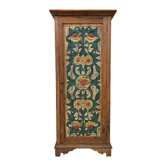 Credenza etnica a colonna armadio vintage in teak