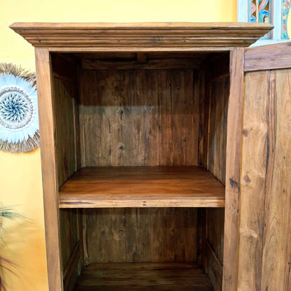 Credenza etnica a colonna armadio vintage in teak