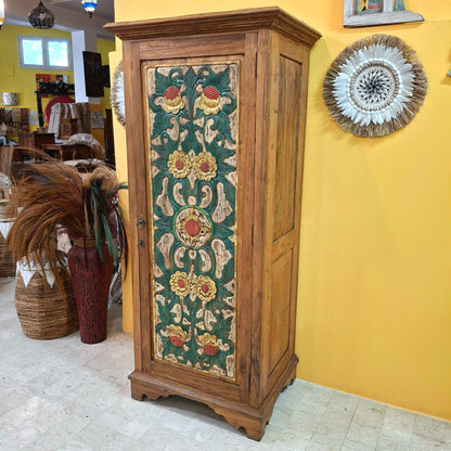Credenza etnica a colonna armadio vintage in teak