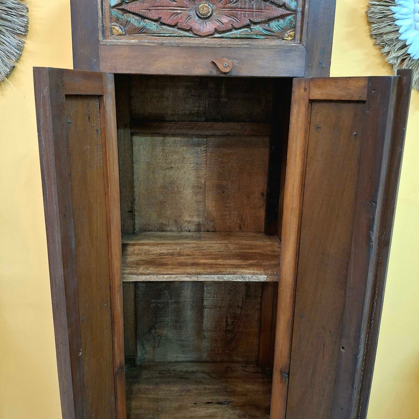 Credenza etnica armadio a colonna  in legno teak