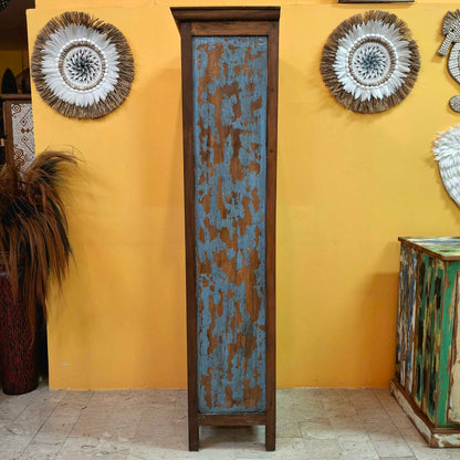 Credenza etnica armadio a colonna  in legno teak