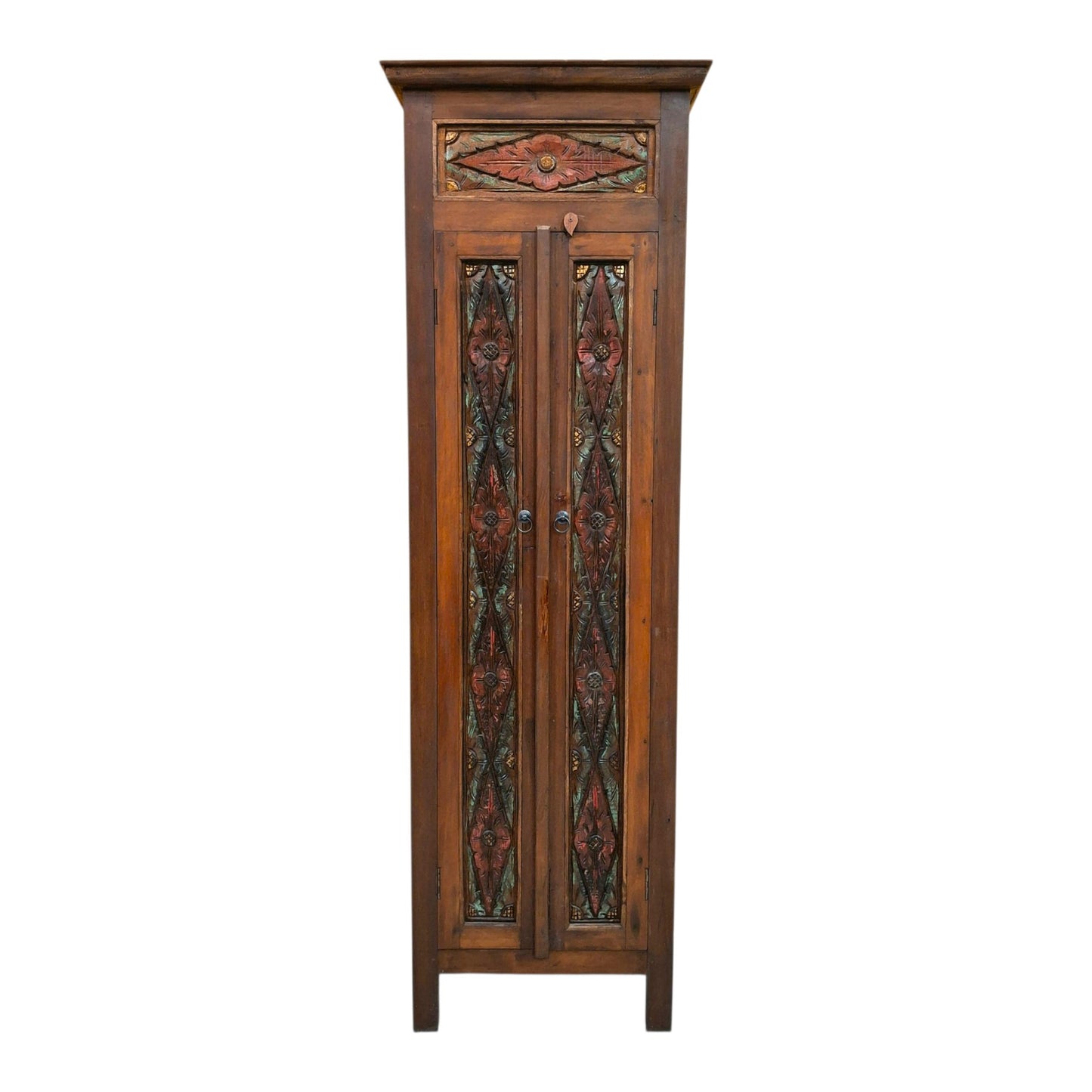 Credenza etnica armadio a colonna  in legno teak